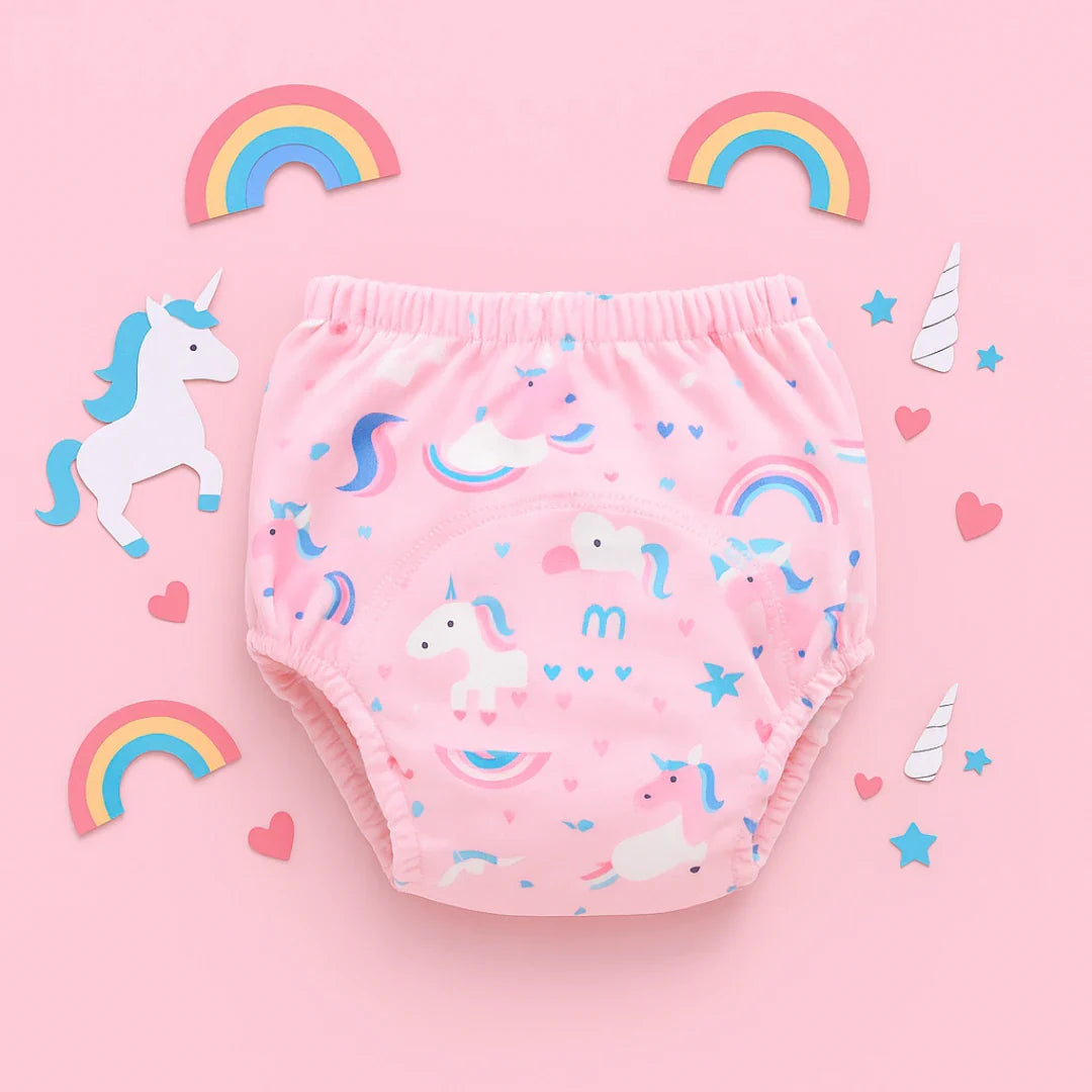 Les culottes d'apprentissage aux motifs colorés