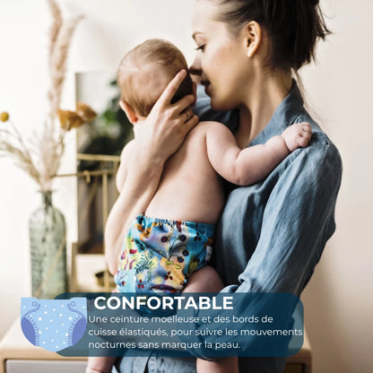 Lot de 3 Culottes Lavables Spéciales Nuit : Pour Aider Votre Enfant à Dormir Sans Couche et Devenir Propre la Nuit