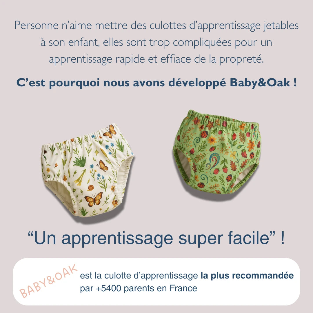 Enfin une culotte Oeko-Tex® conçue pour aider votre enfant à devenir propre la nuit 🌛