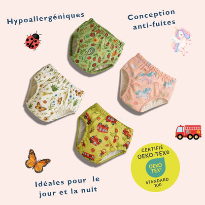 Enfin une culotte Oeko-Tex® conçue pour aider votre enfant à devenir propre la nuit 🌛