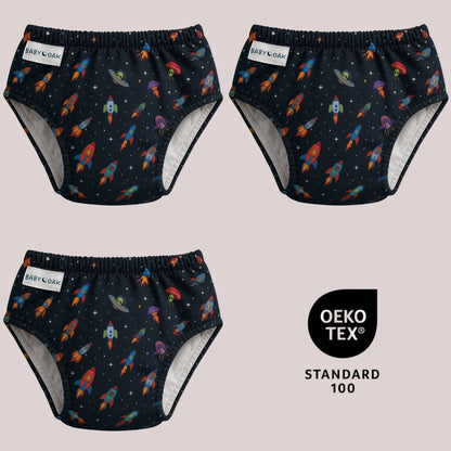 Lot de 3 Culottes Lavables Spéciales Nuit : Pour Aider Votre Enfant à Dormir Sans Couche et Devenir Propre la Nuit