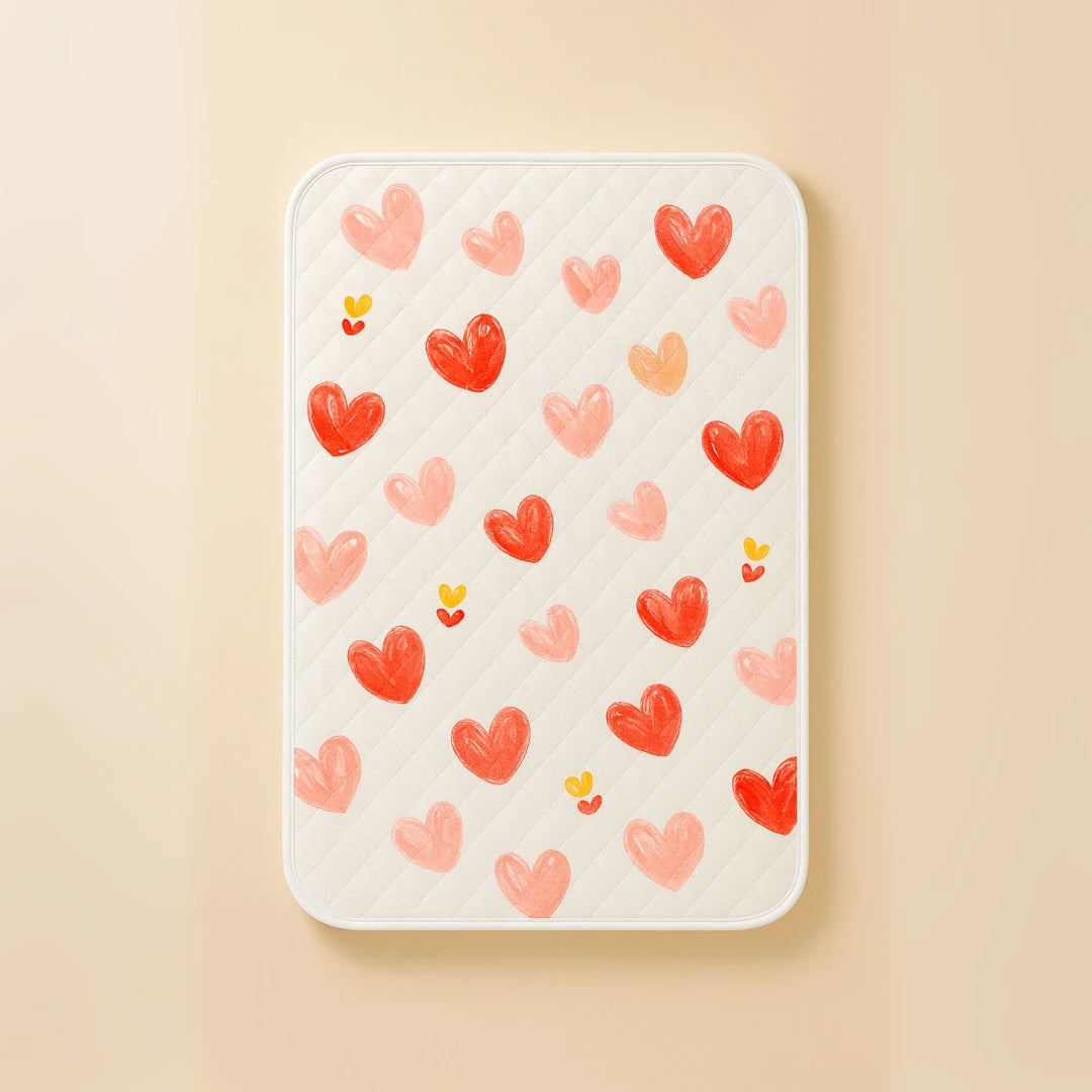 Reusable Waterproof Bed Mat - Strawberries