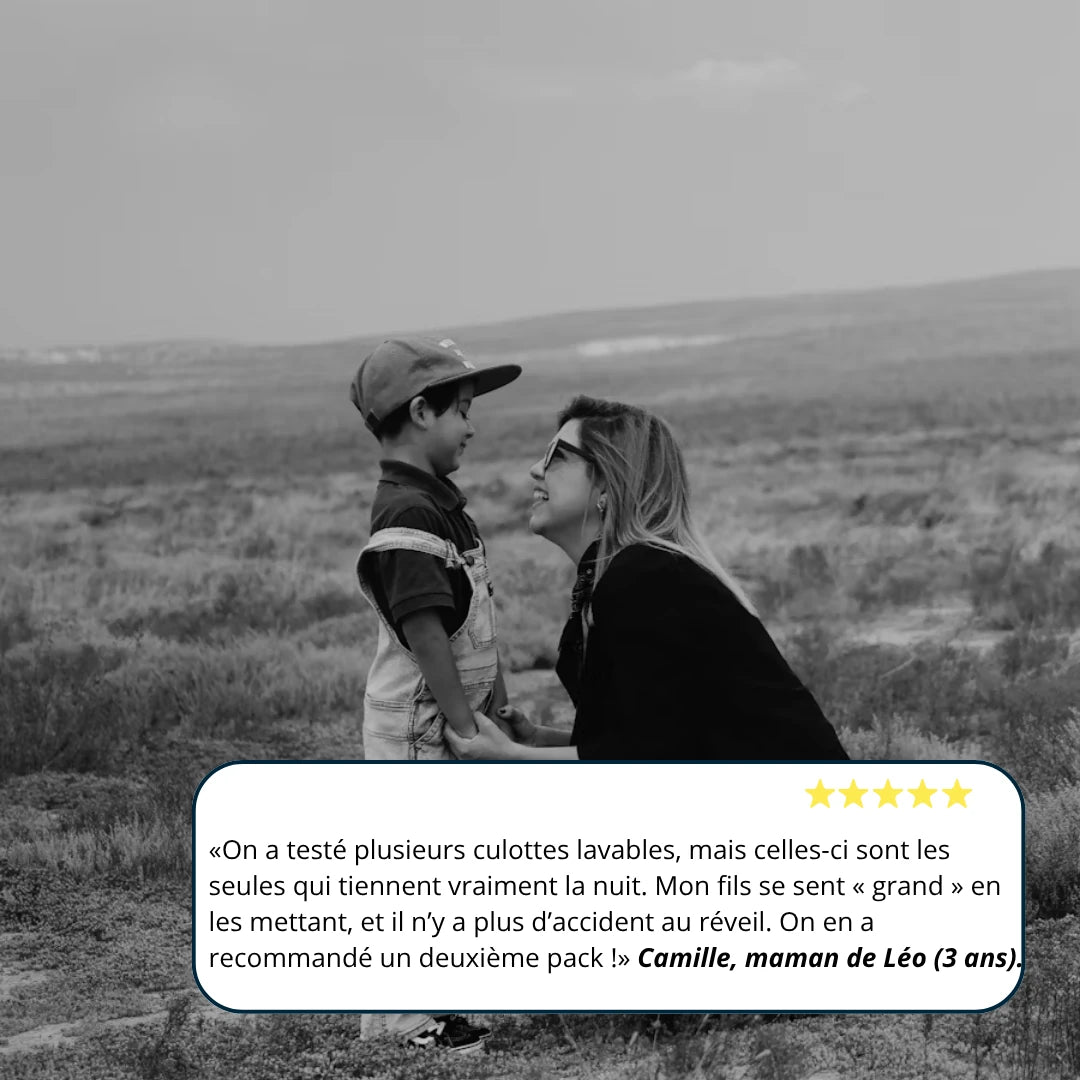 Lot de 3 Culottes Lavables Spéciales Nuit : Pour Aider Votre Enfant à Dormir Sans Couche et Devenir Propre la Nuit