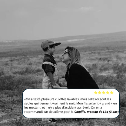 Lot de 3 Culottes Lavables Spéciales Nuit : Pour Aider Votre Enfant à Dormir Sans Couche et Devenir Propre la Nuit